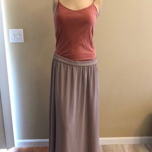 Nude chiffon skirt